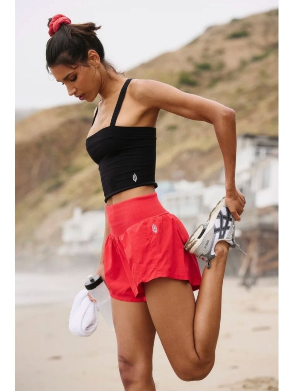 NWOT Free People FP Movement Women's Carpe Diem Shorts Red Size Small